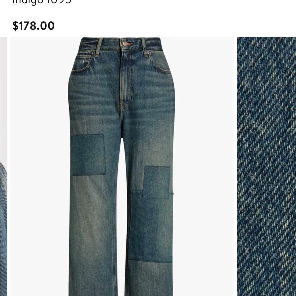 Good American The Khloé Jean in Dark Indigo with Contrast Stitching
